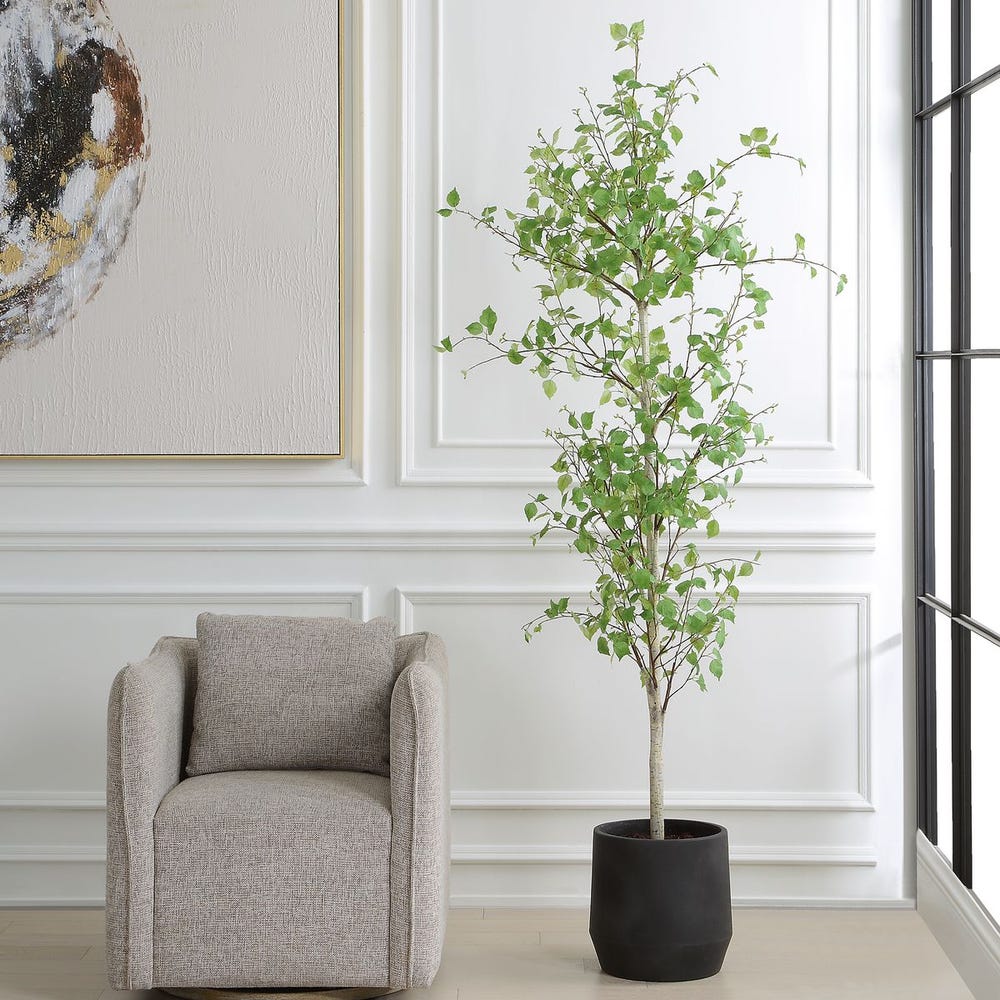Uttermost Boreal Potted Lifelike Tall Birch Tree - Image 1