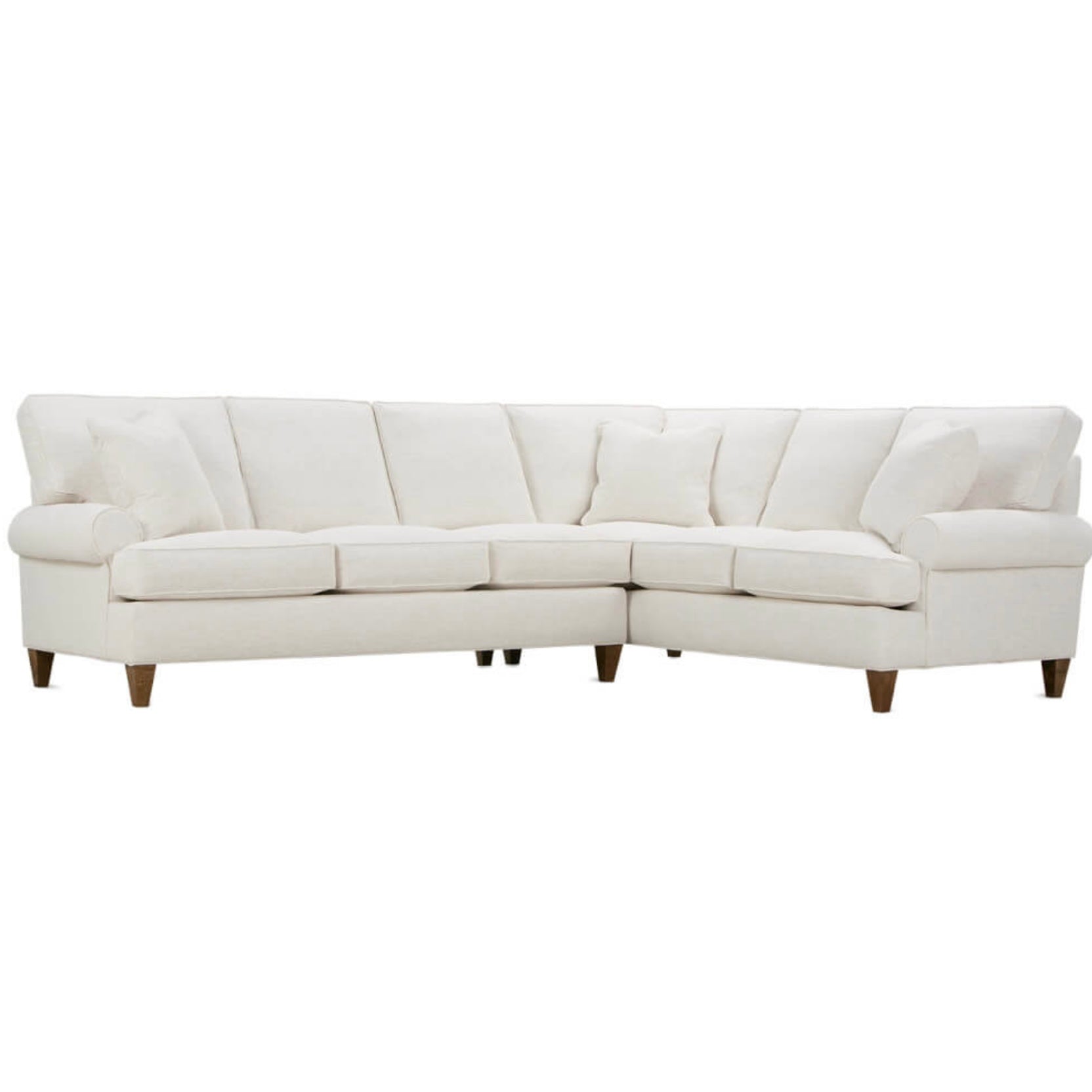 Rowe Furniture Cindy Nomad Snow Performance Fabric 92” Sectional - Image 1