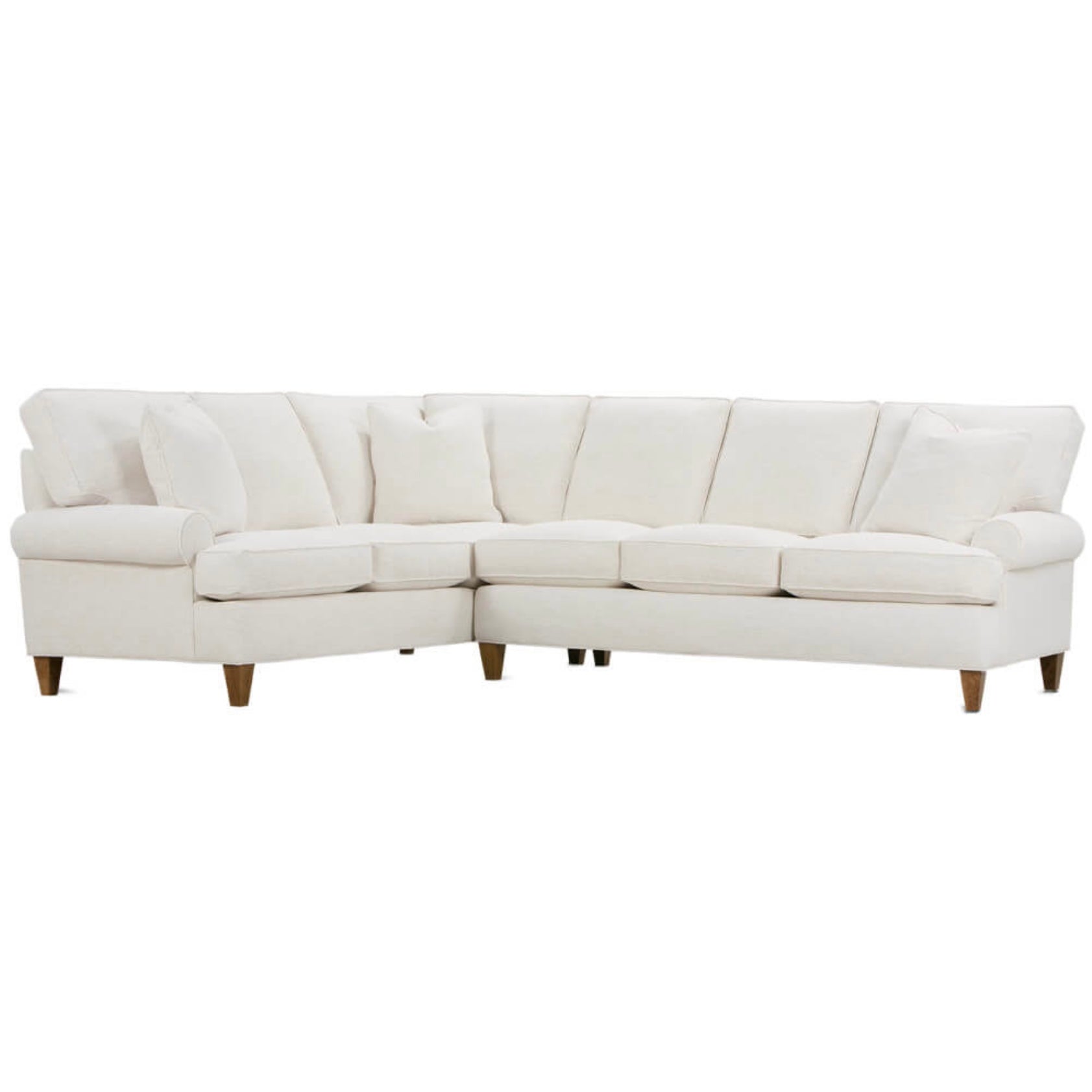 Rowe Furniture Cindy Nomad Snow Performance Fabric 92-inch x 117-inch Sectional