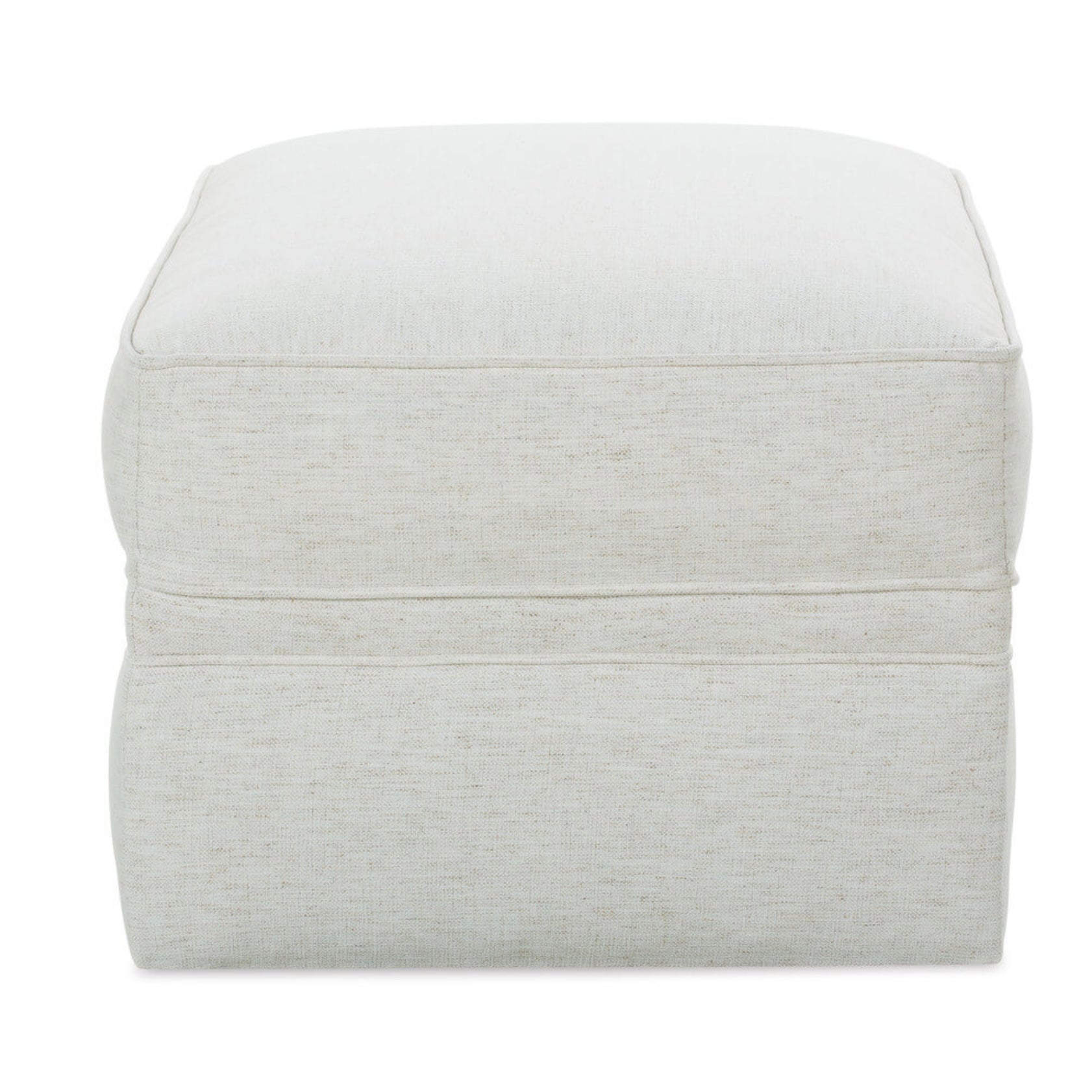 Rowe Furniture Kara Nomad Snow Performance Fabric Ottoman ~ Express Collection - Image 3