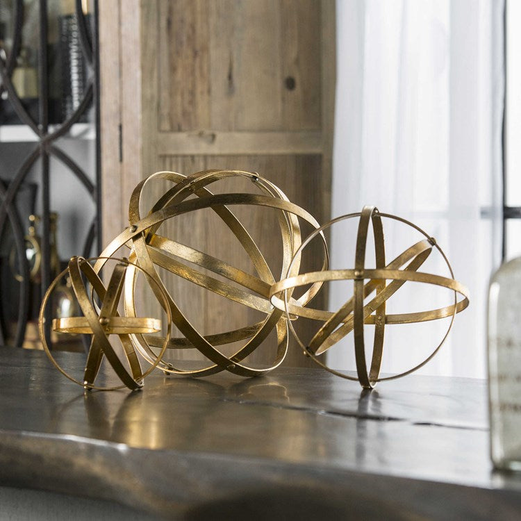 Uttermost Stetson Spheres Gold Leaf  Set of 2 Objects - Image 3