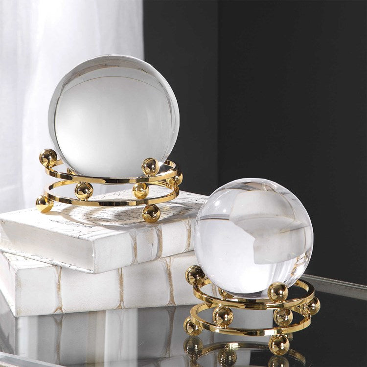 Uttermost Alega Crystal Spheres Set of 2 Objects - Image 1
