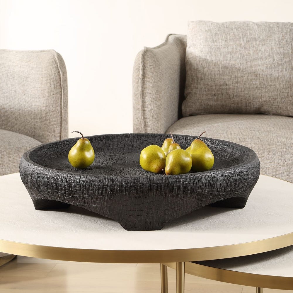 Uttermost Resonance Rich Black Bowl ~ Indoor And Outdoor Use - Image 2