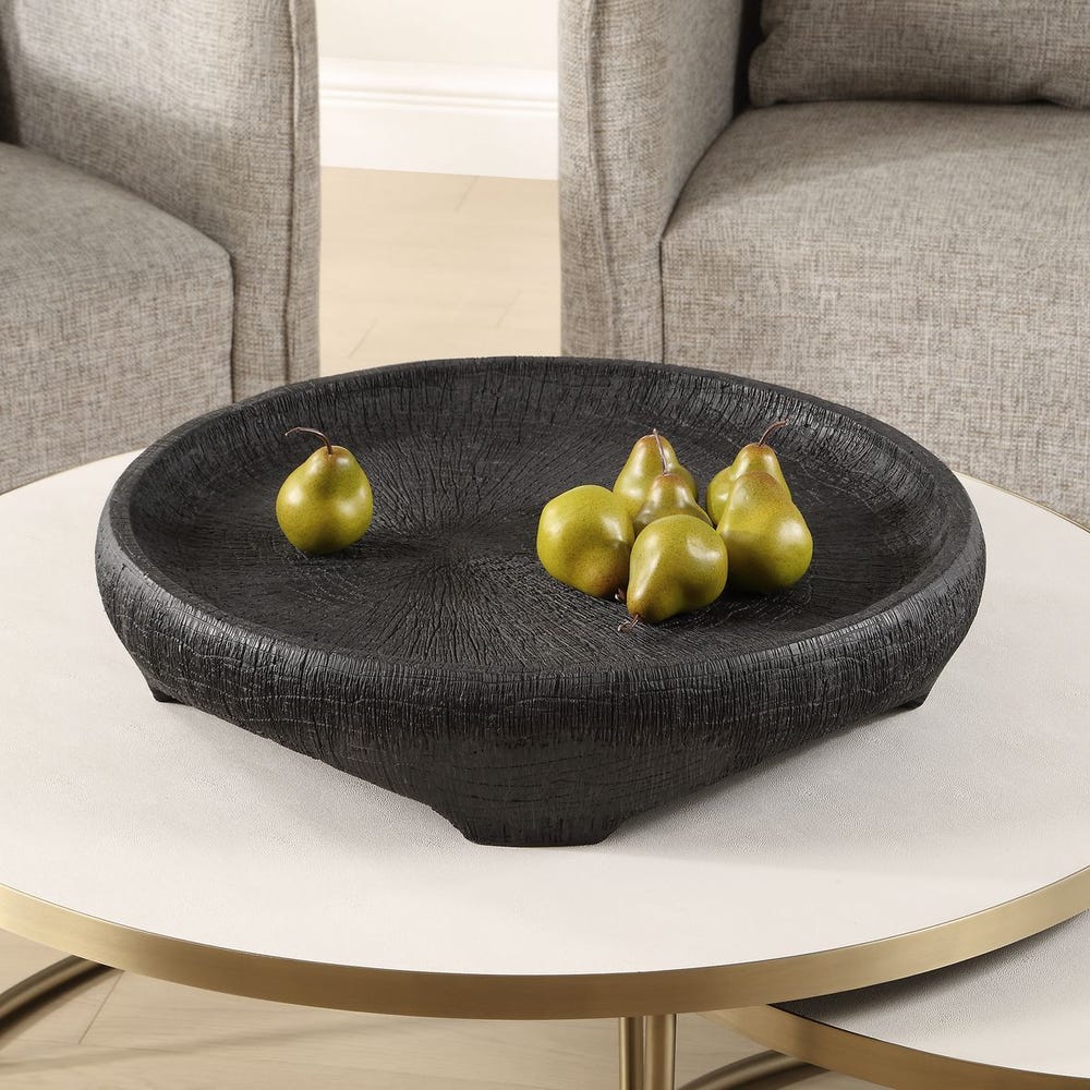 Uttermost Resonance Rich Black Bowl ~ Indoor And Outdoor Use - Image 1