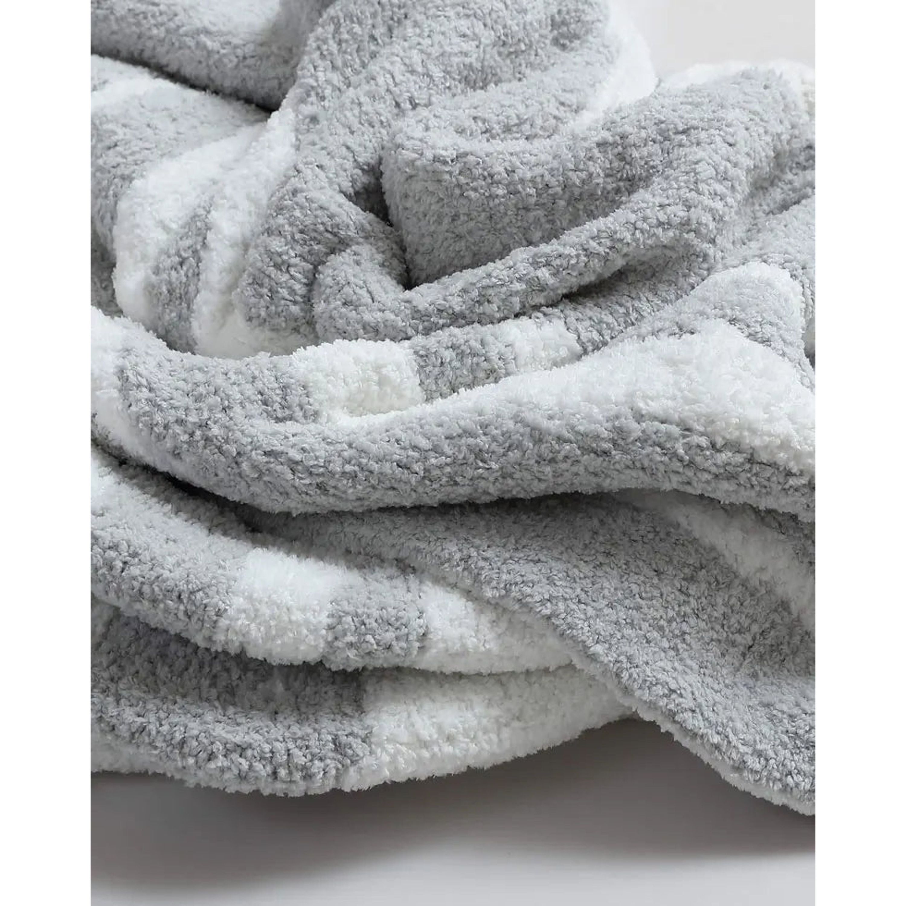 Sunday Citizen Cloud Gray and Off White Woodland Throw - Image 2