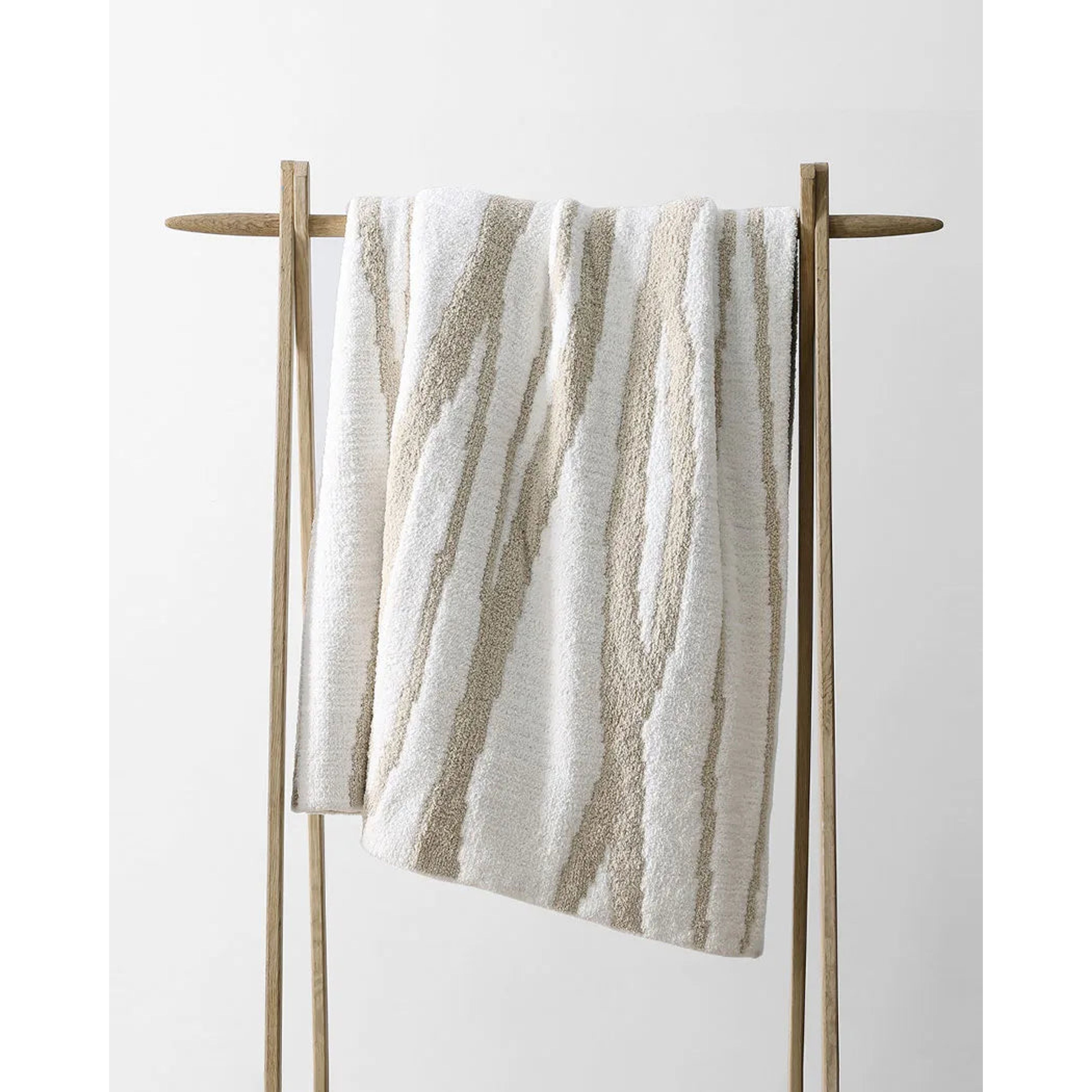 Sunday Citizen Sahara Tan and Off White Woodland Throw - Image 1