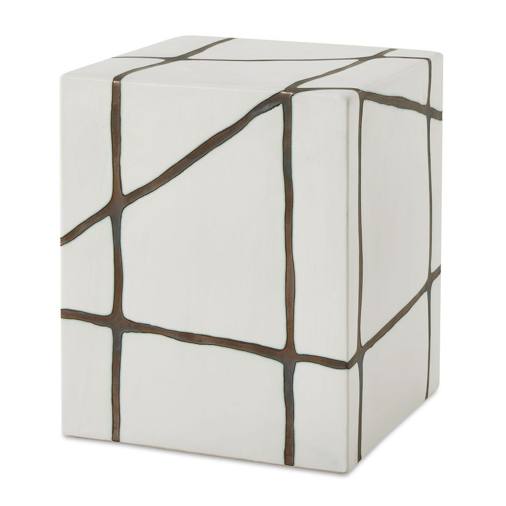 Uttermost Rocklyn Smooth White Garden Stool - Image 2