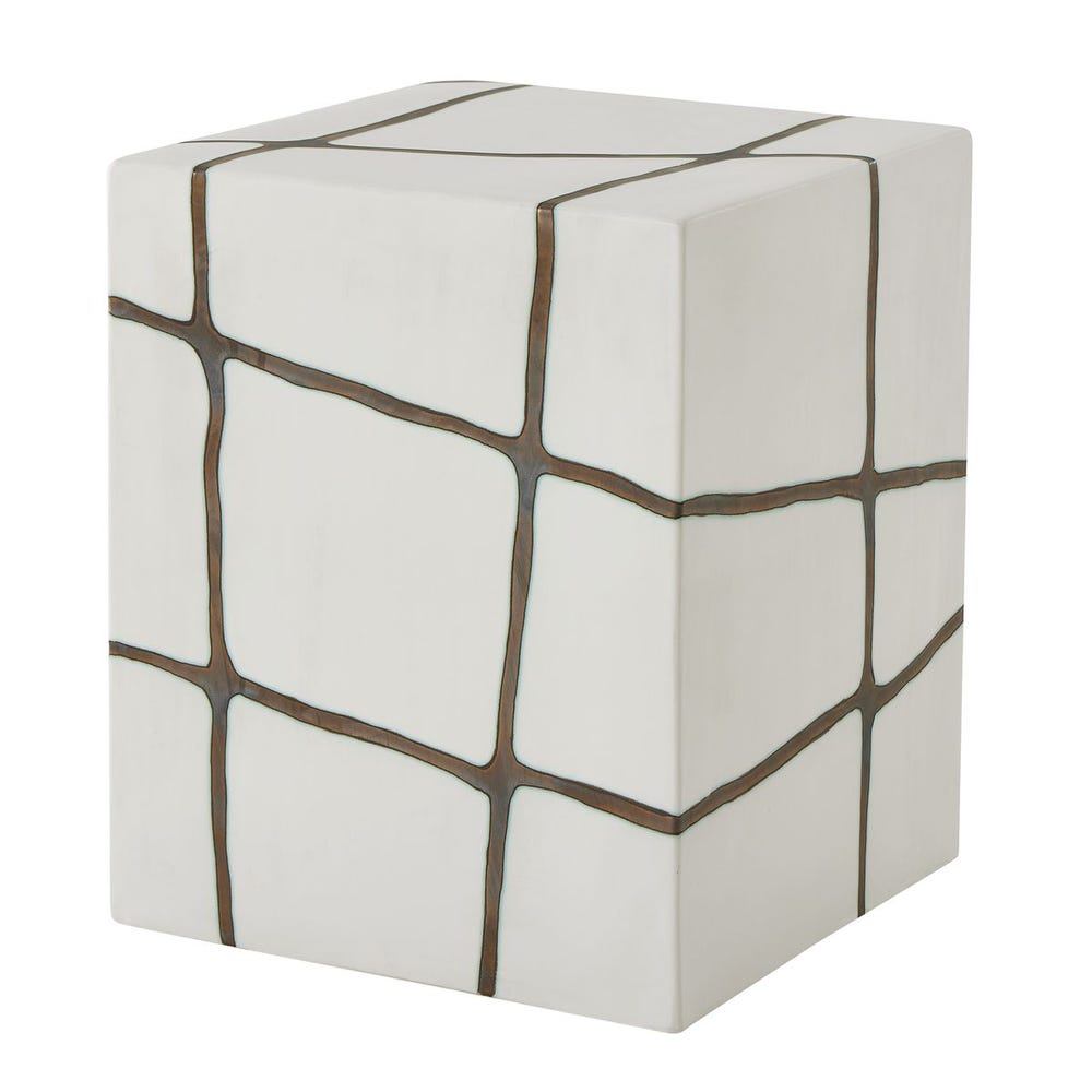 Uttermost Rocklyn Smooth White Garden Stool - Image 3