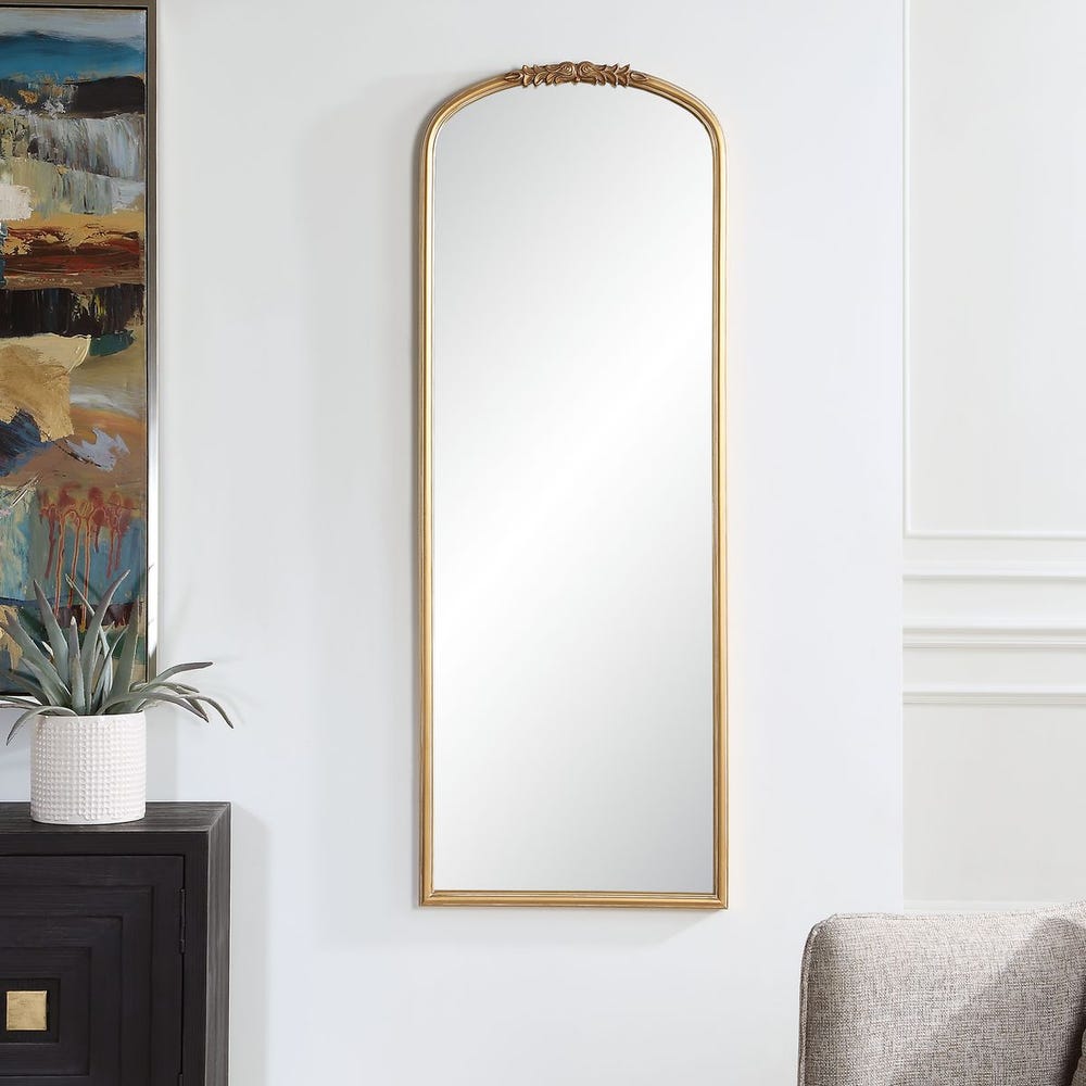 Casa Bella Living Tall Decorative Arched Antique Gold Mirror - Image 1