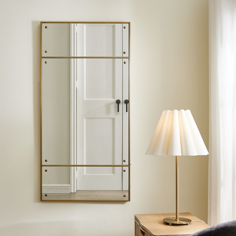 Uttermost Wrenton Polished Brass Rectangle Mirror - Image 2