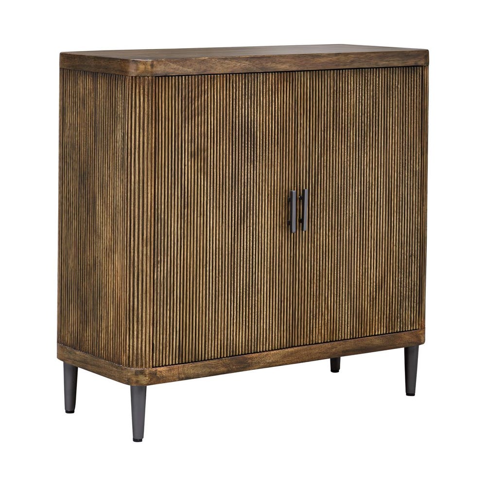 Uttermost Pinstripe Warm Walnut 2- Door Cabinet - Image 2