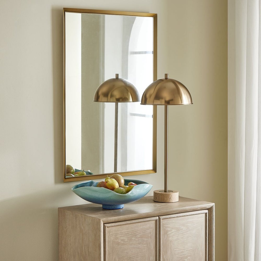 Uttermost Heisler Brushed Brass Rectangle Mirror - Image 2
