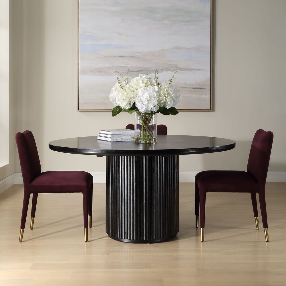 Uttermost Hersch Rich Black Oak Dining Table - Image 1