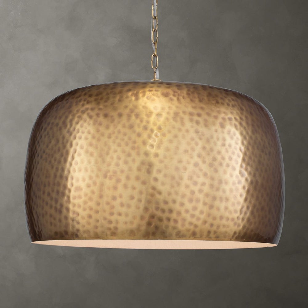 Uttermost Lemont Antique Brass 1 Light Pendant - Image 1
