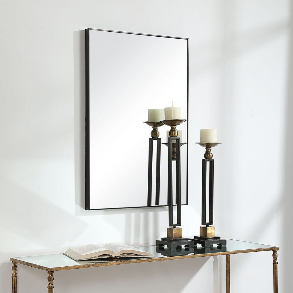 Casa Bella Living Thin Black Plain Mirror - Image 2