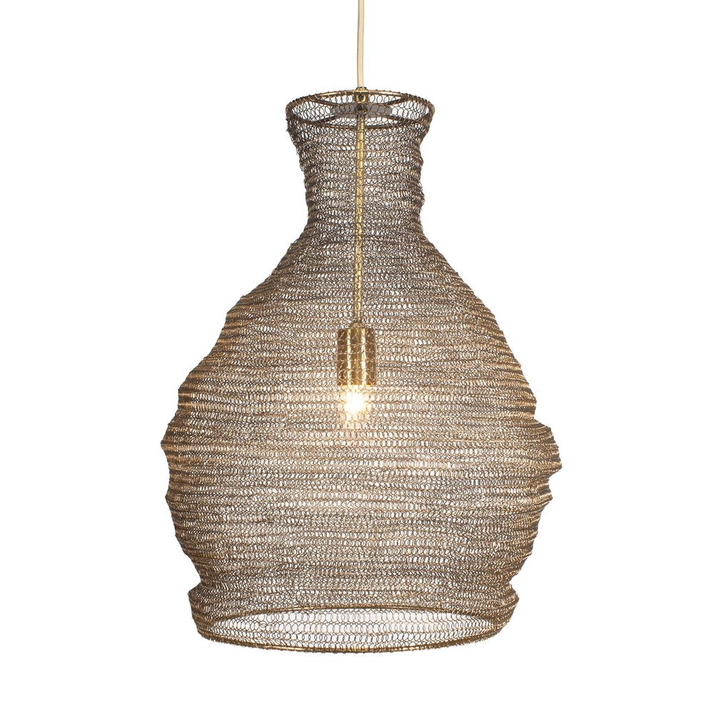Uttermost Woven Antique Brass Murmur 1 light pendant - Image 2