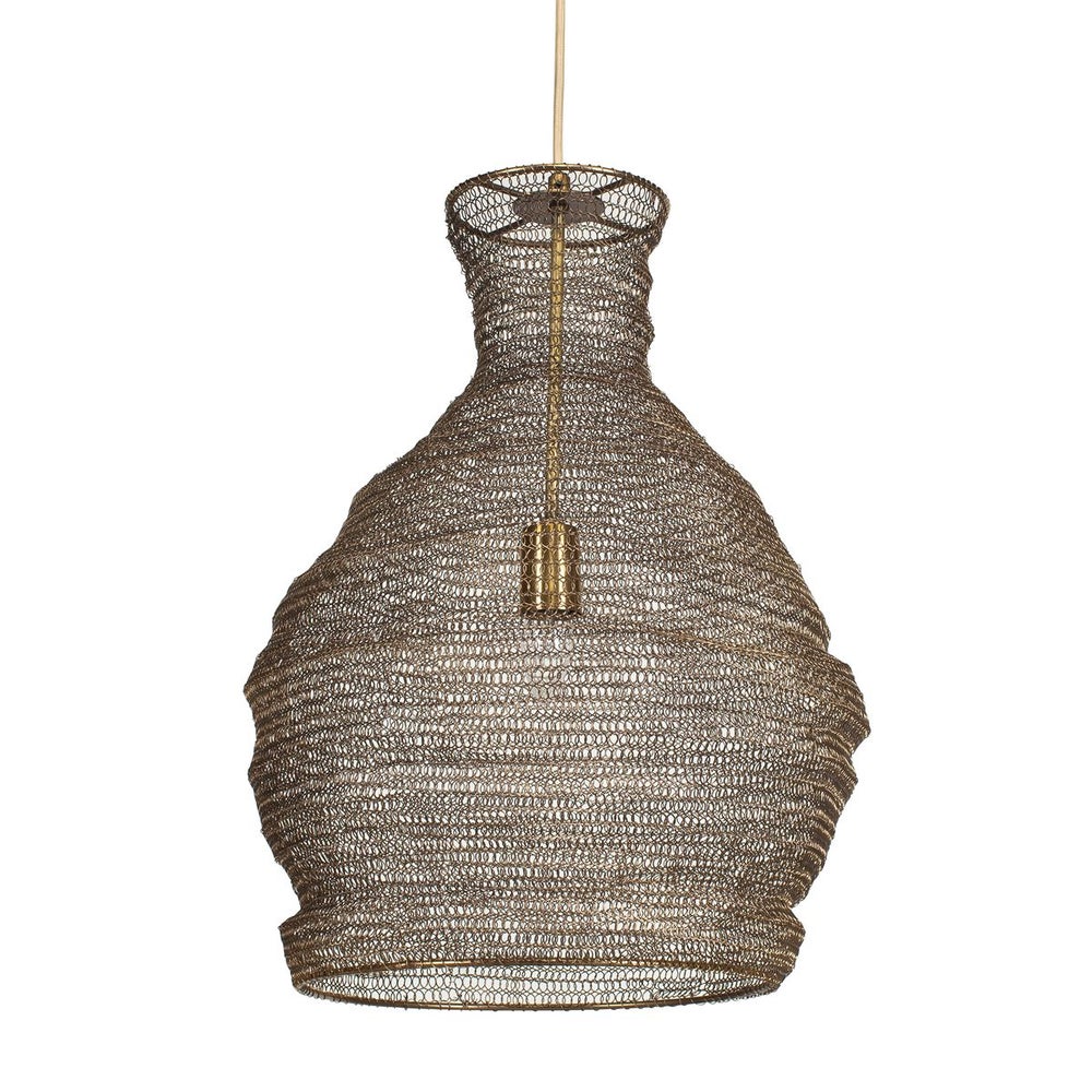 Uttermost Woven Antique Brass Murmur 1 light pendant - Image 3