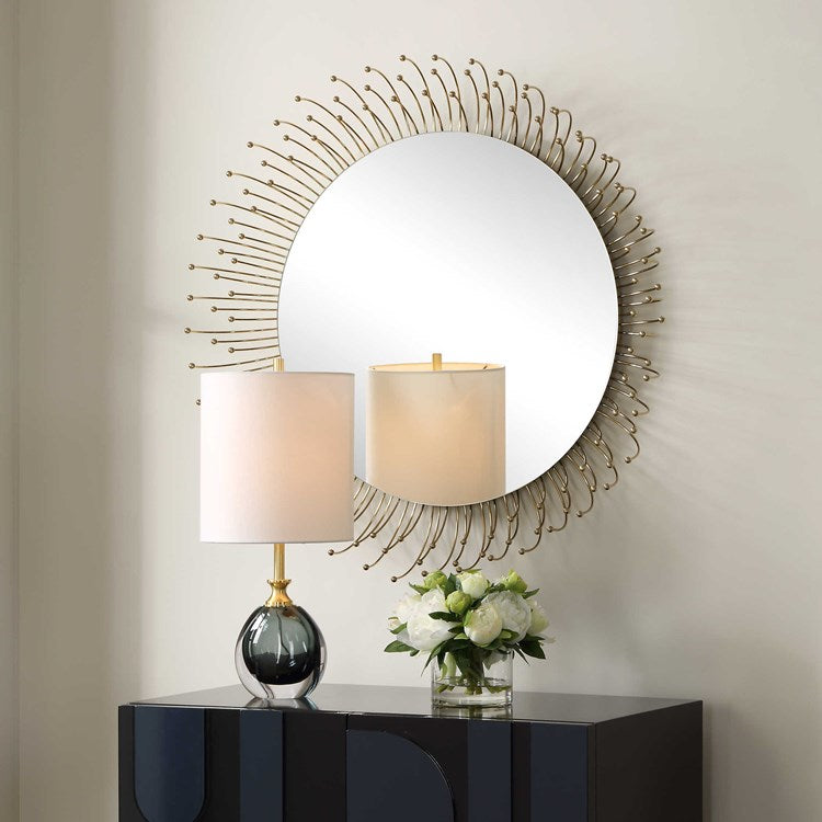 Uttermost Aga Gold Round Mirror - Image 3