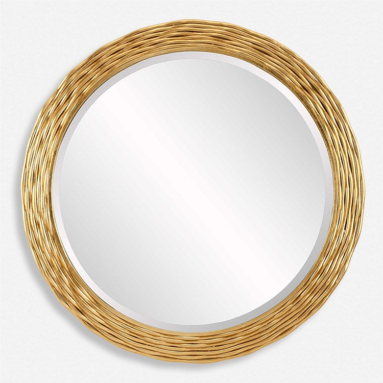 Uttermost Celeste Gold Iron Round Mirror - Image 2