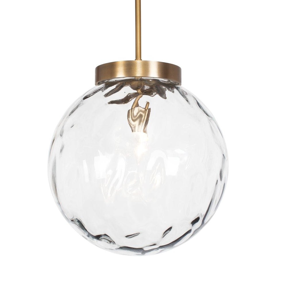 Uttermost Gaia Clear Watered Glass 1 Light Pendant - Image 2