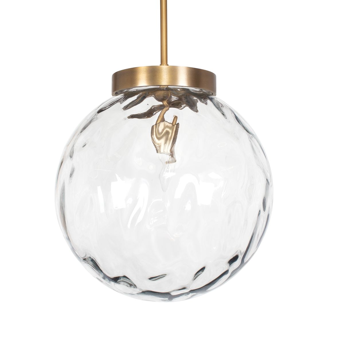 Uttermost Gaia Clear Watered Glass 1 Light Pendant - Image 3