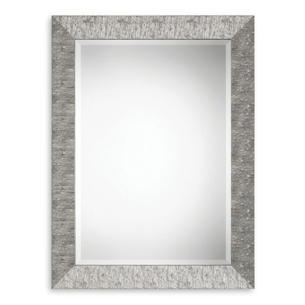 Casa Bella Living Metallic Silver Textured Mirror - Image 3
