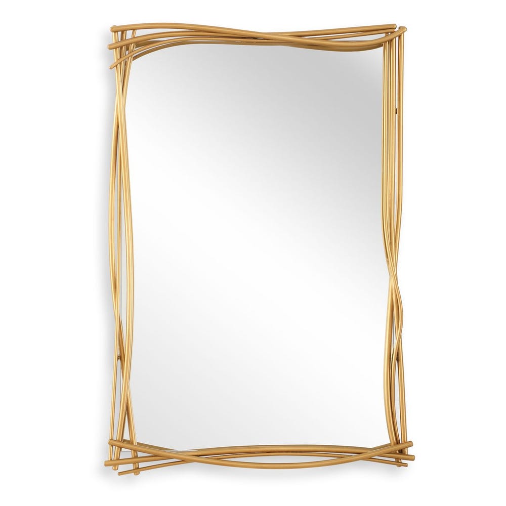 Uttermost Curved Branches Antique Gold Leaf Iron Mirror - Image 3