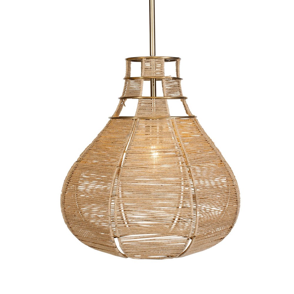 Uttermost Natural Beige Rope Hestia 1 Light Pendant - Image 2
