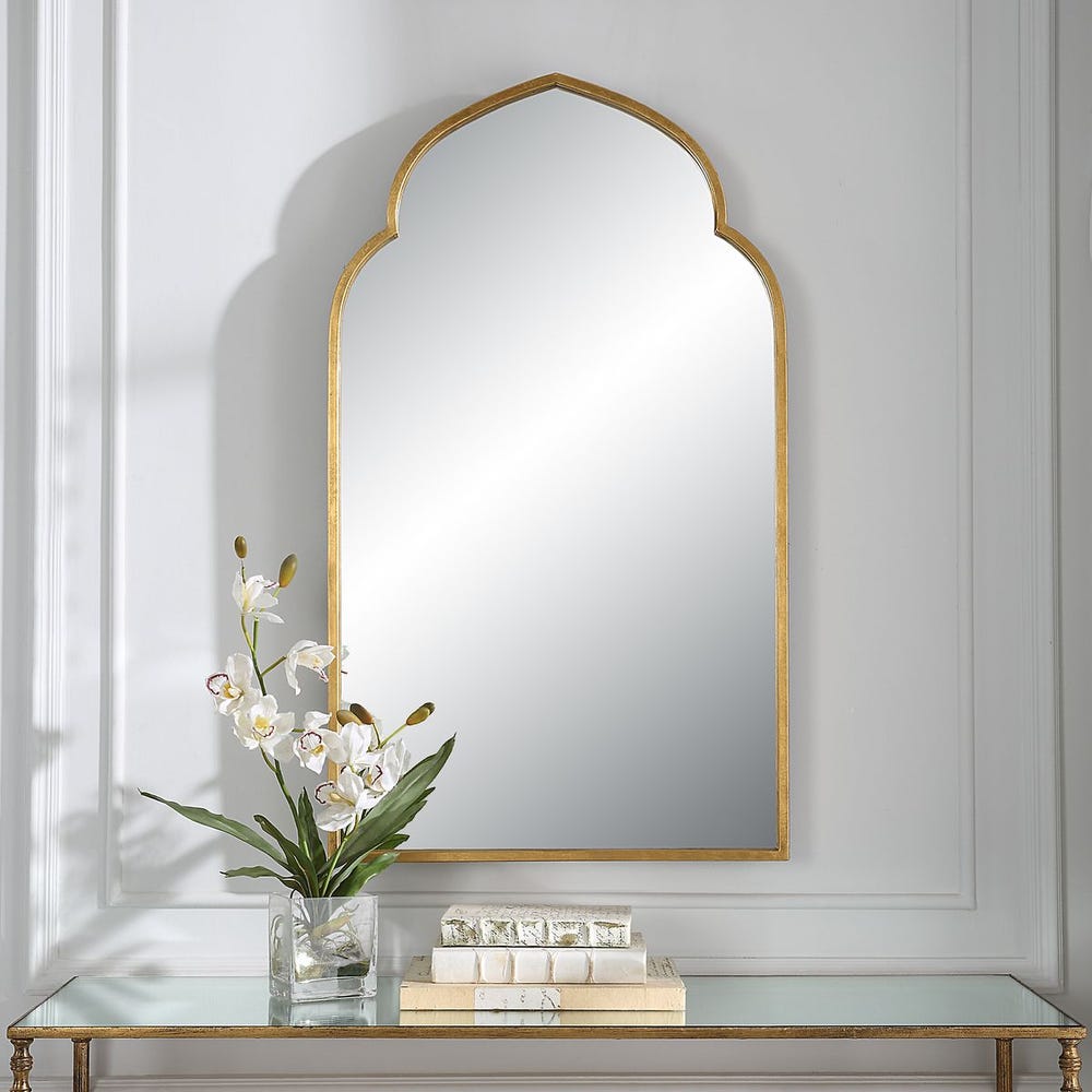Casa Bella Living Moroccan Style Antique Gold Leaf Mirror - Image 1