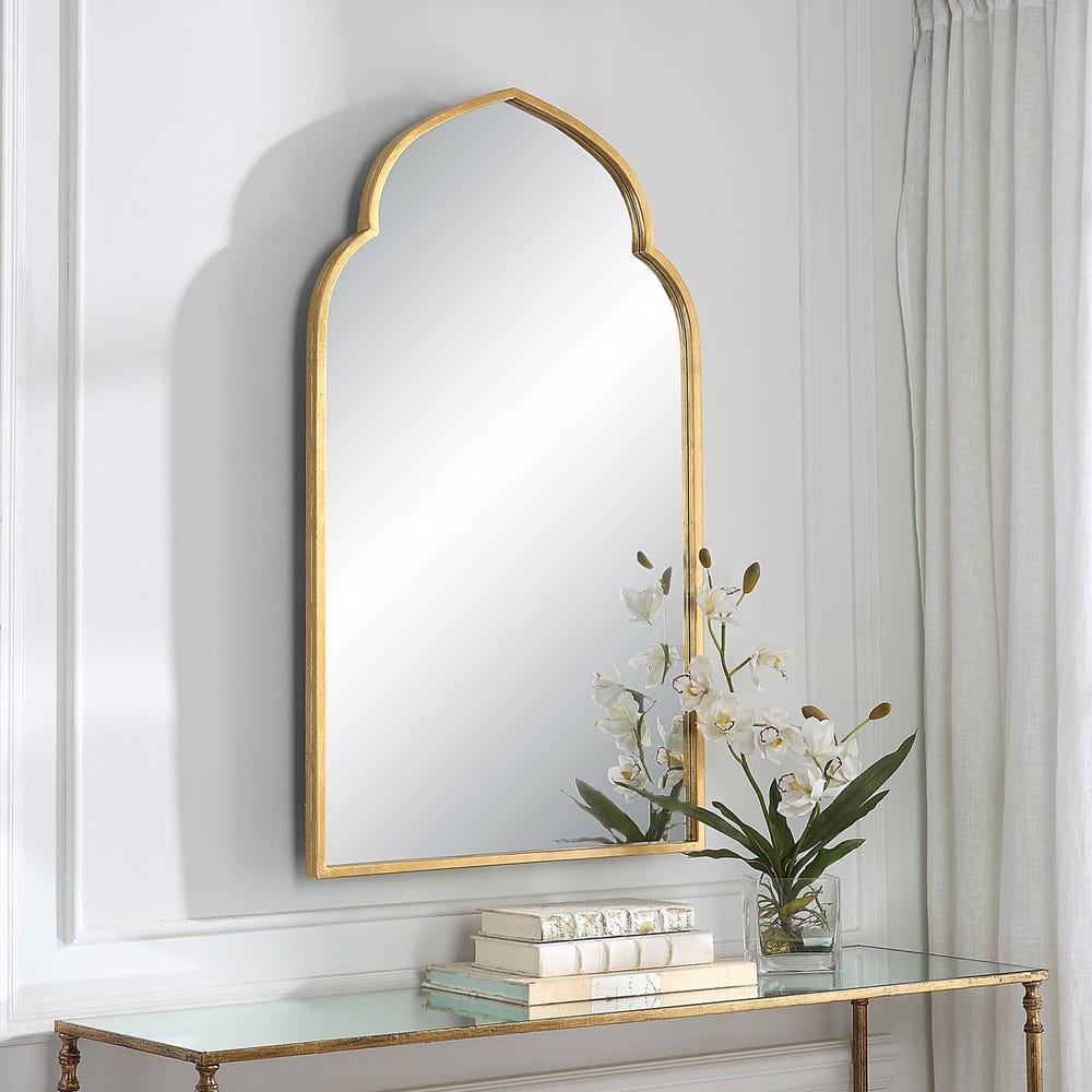 Casa Bella Living Moroccan Style Antique Gold Leaf Mirror - Image 2