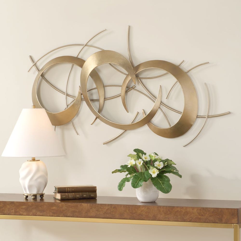 Uttermost Motivate Antique Gold Metal Wall Decor - Image 2