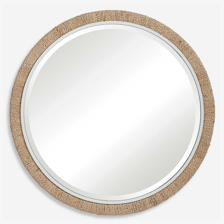 Uttermost Carbet Braided Banana Leaf Round Mirror - Image 2
