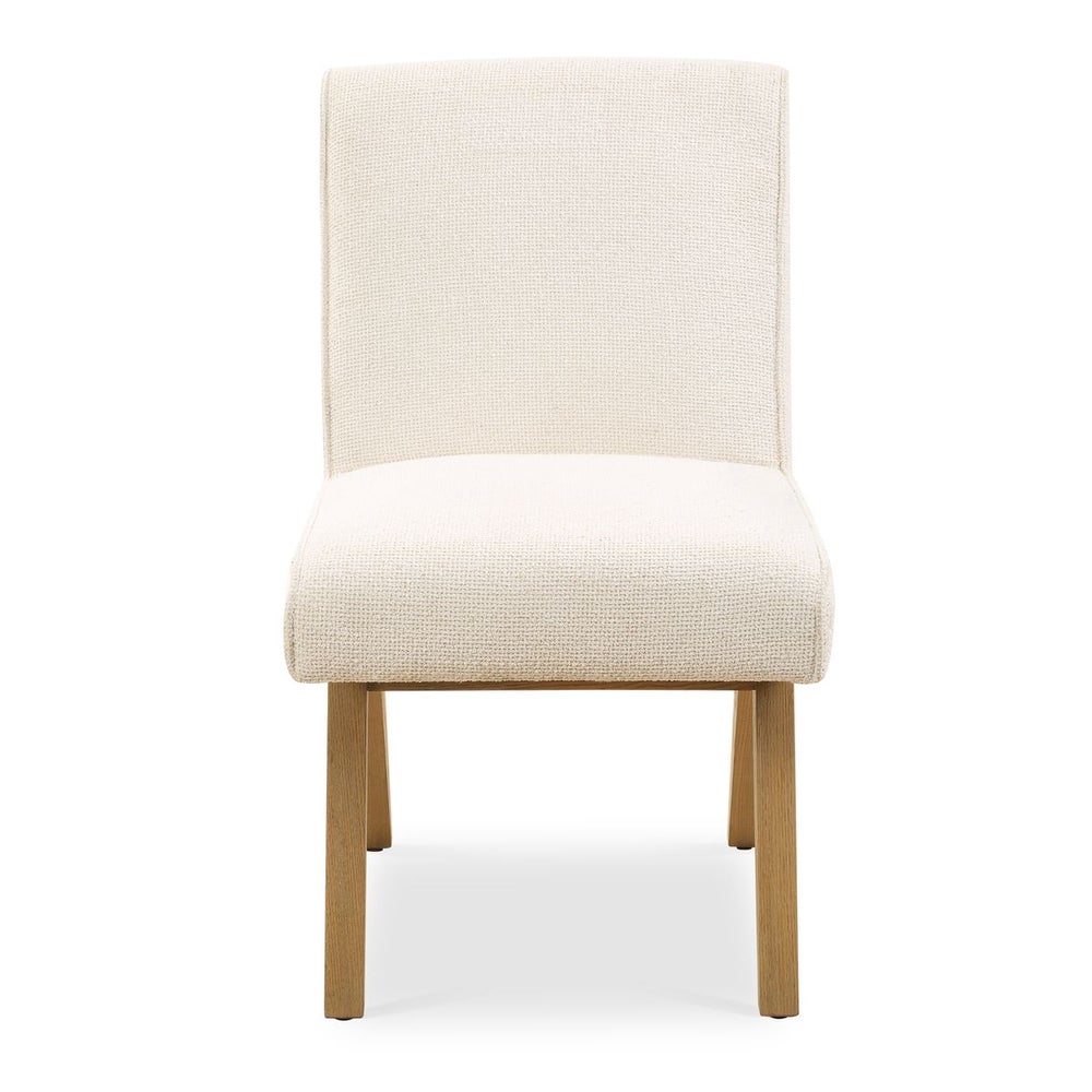 Uttermost Blakely Snow Toned Basketweave Fabric Armless Dining Chair - Image 3