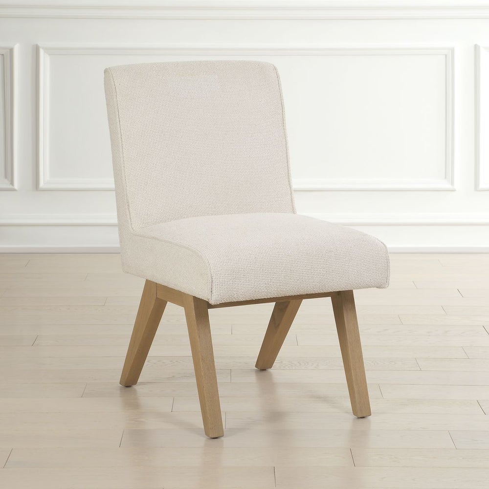 Uttermost Blakely Snow Toned Basketweave Fabric Armless Dining Chair - Image 1