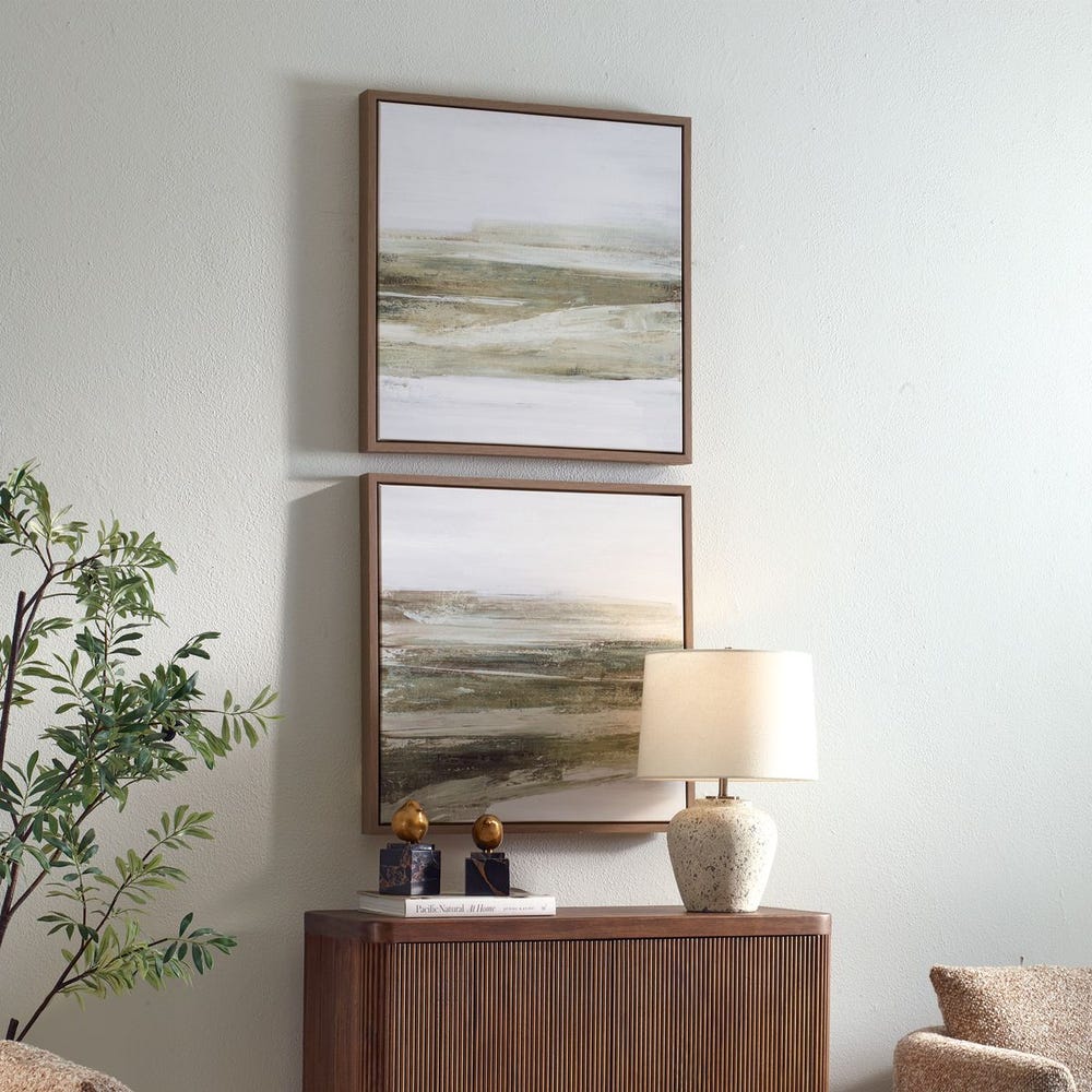 Uttermost All Of A Sudden Hand Painted Canvases ~ Set Of 2 - Image 2