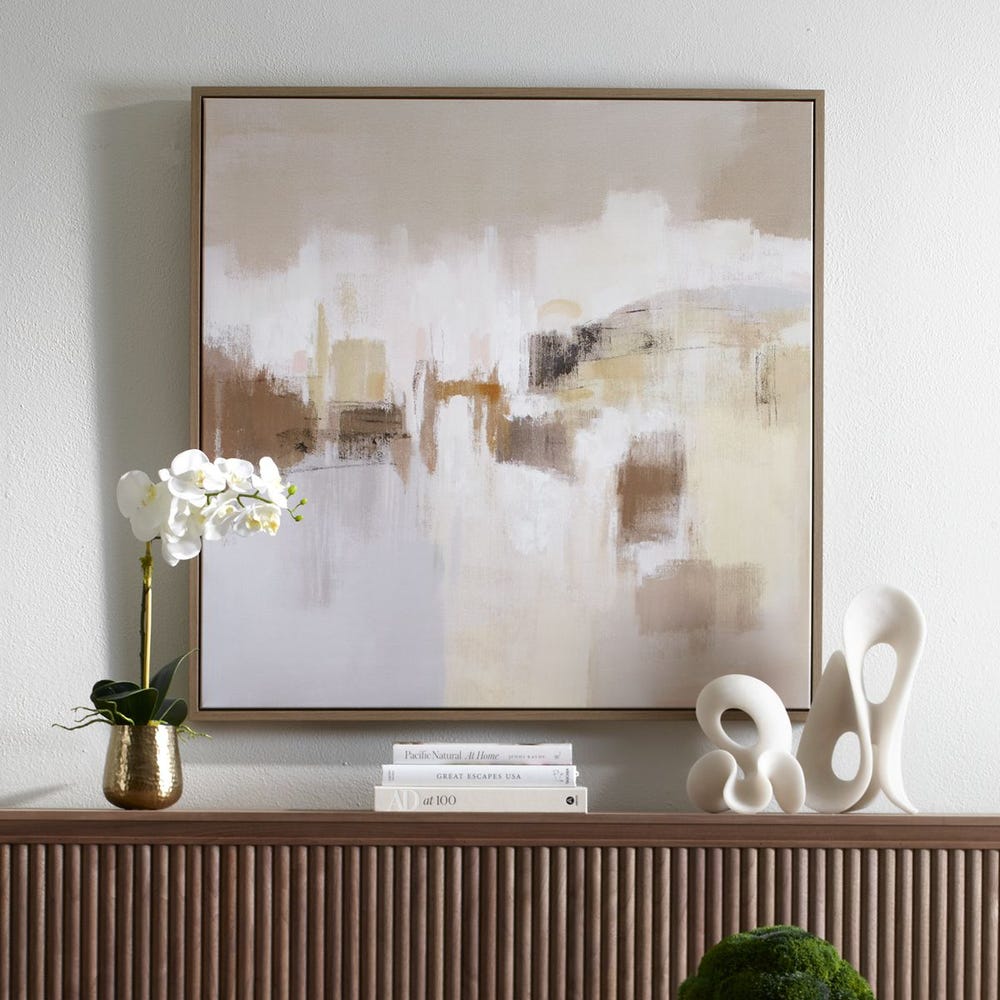 Uttermost Day Break Beige And Neutrals Framed Canvas