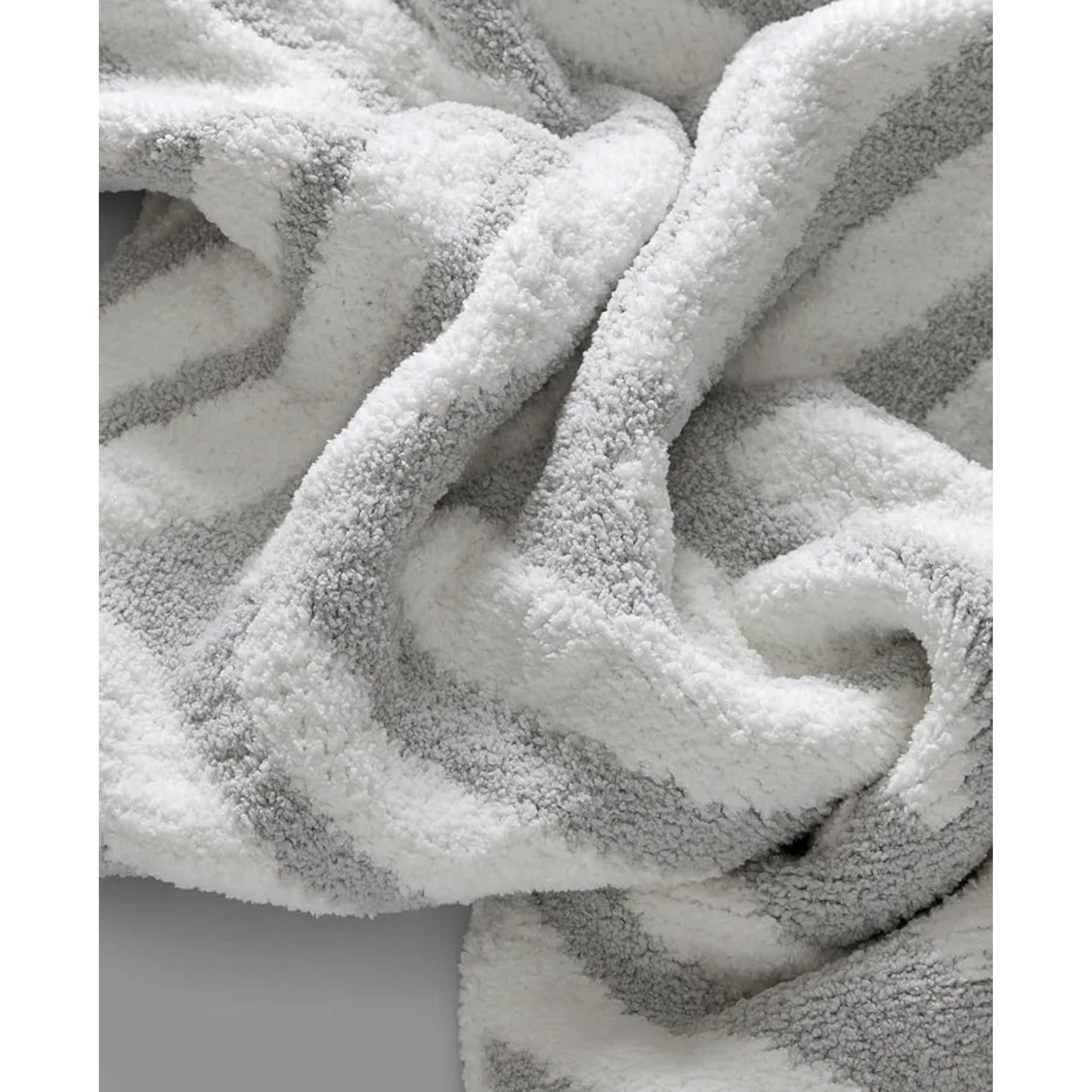 Sunday Citizen Tulum Cloud Gray and Off White Throw - Image 2