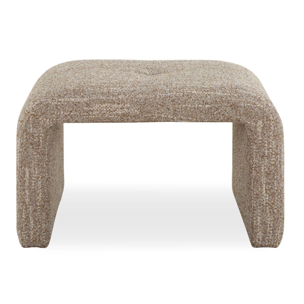 Uttermost Leora Warm Caramel Boucle Small Bench - Image 2