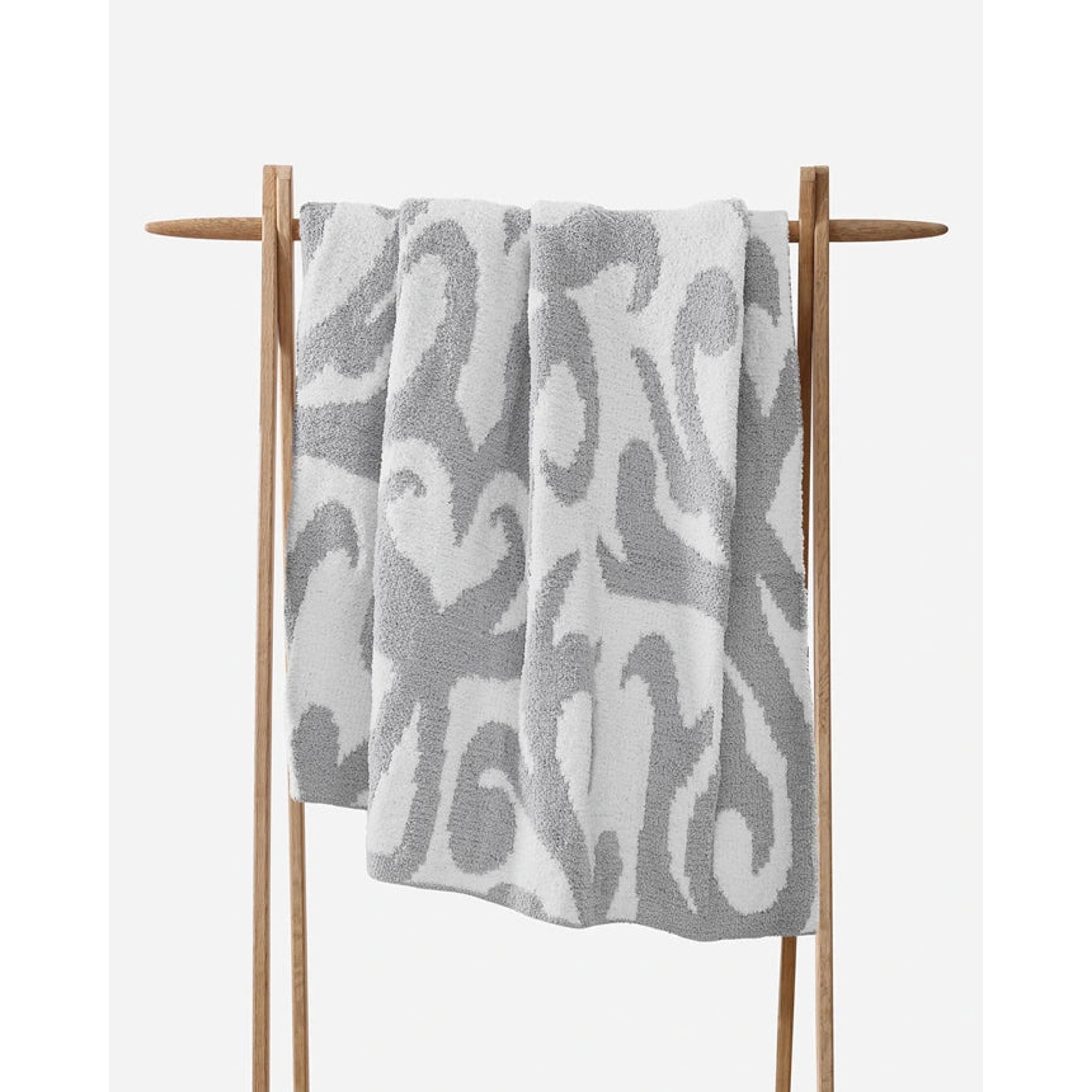 Sunday Citizen Casablanca Cloud Gray and Off White Throw