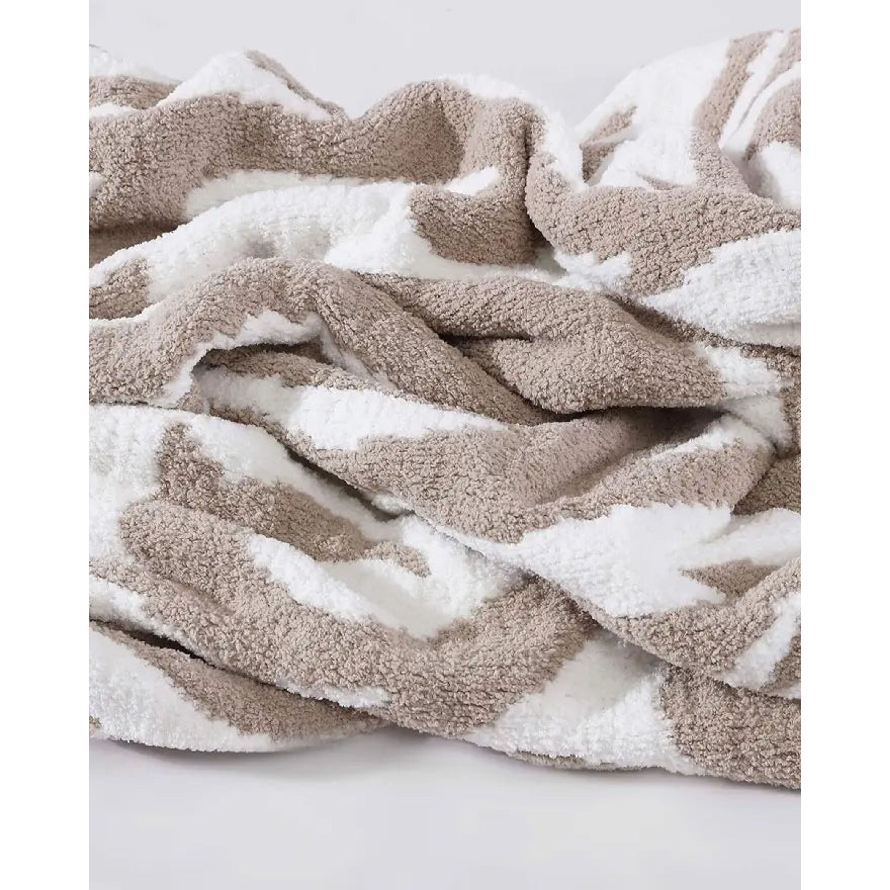Sunday Citizen Casablanca Taupe and Off White Throw - Image 2