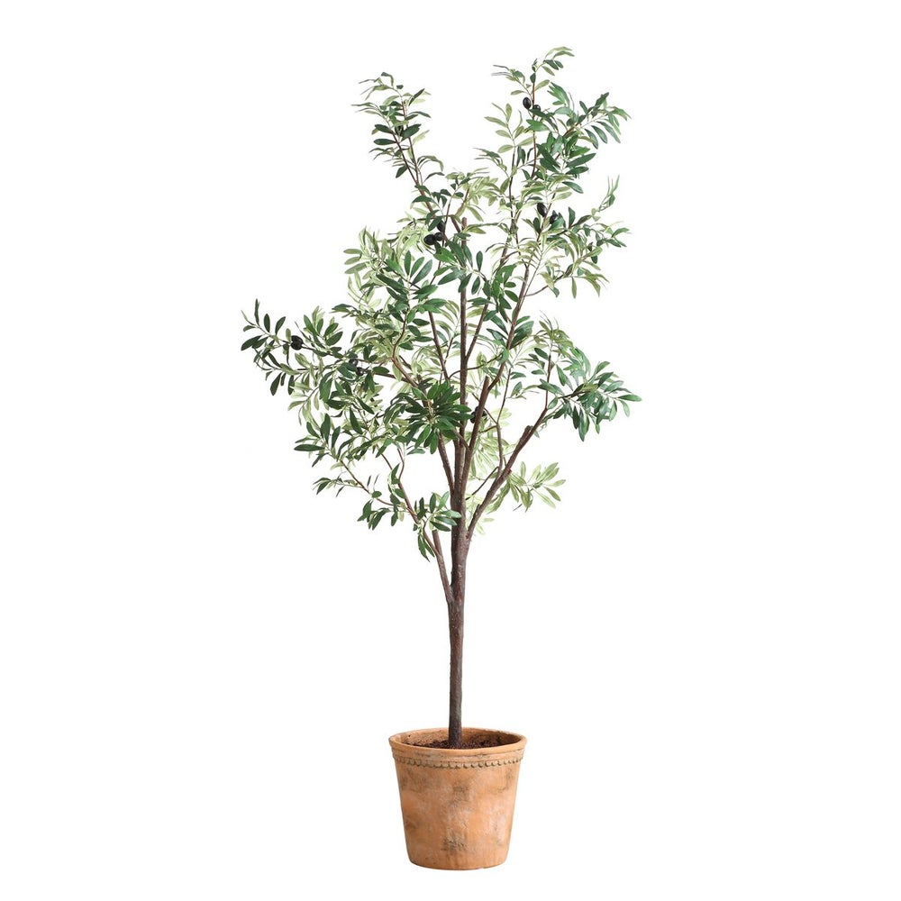 Uttermost Olea Life-Like Potted Olive Tree in Terracotta Finished Concrete Planter - Image 3
