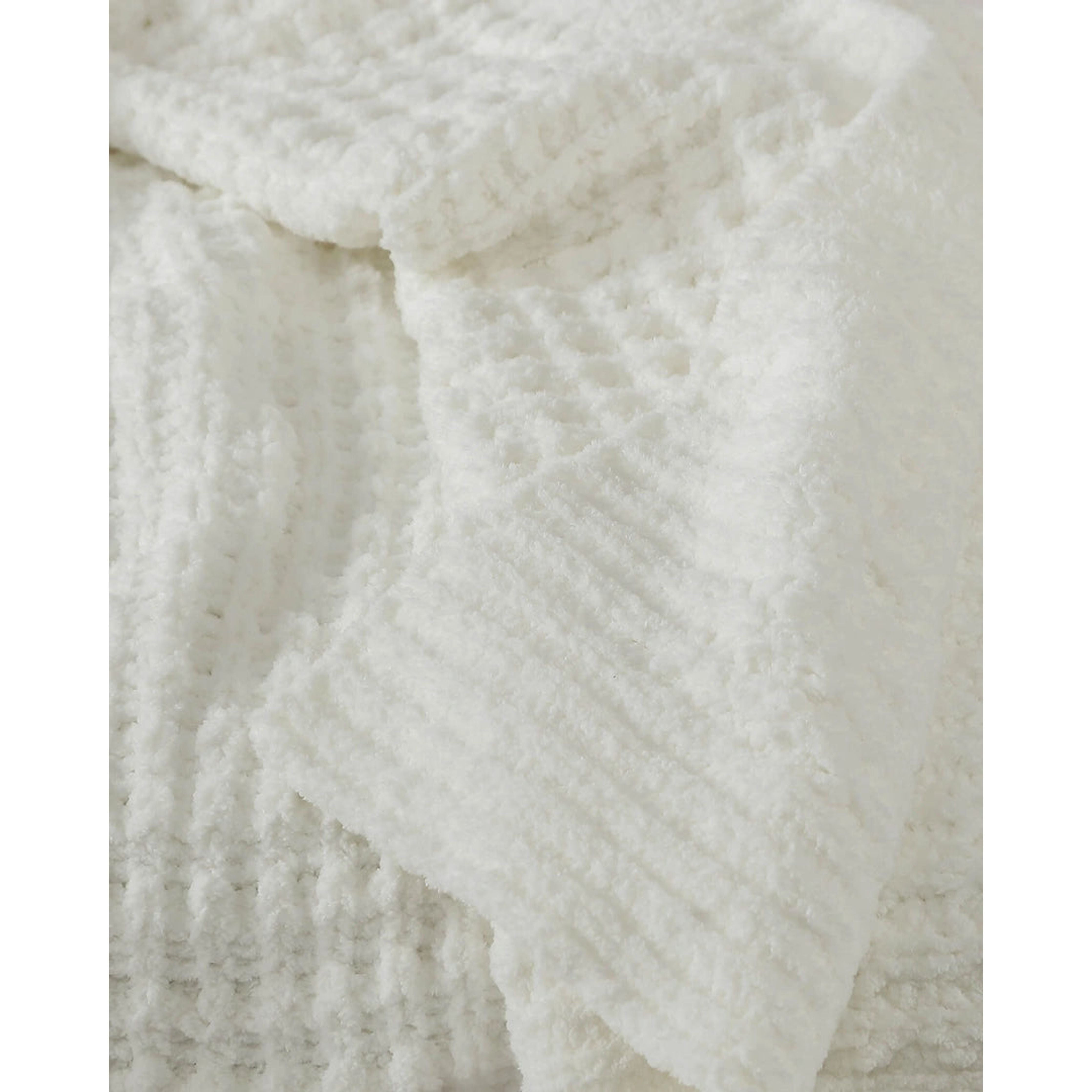 Sunday Citizen Waffle Lightweight Off White Throw - Image 2