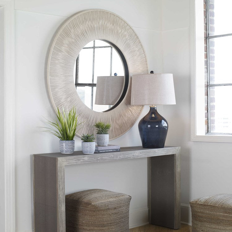 Uttermost Sailor’s Knot Natural Beige Rope Round Mirror - Image 1