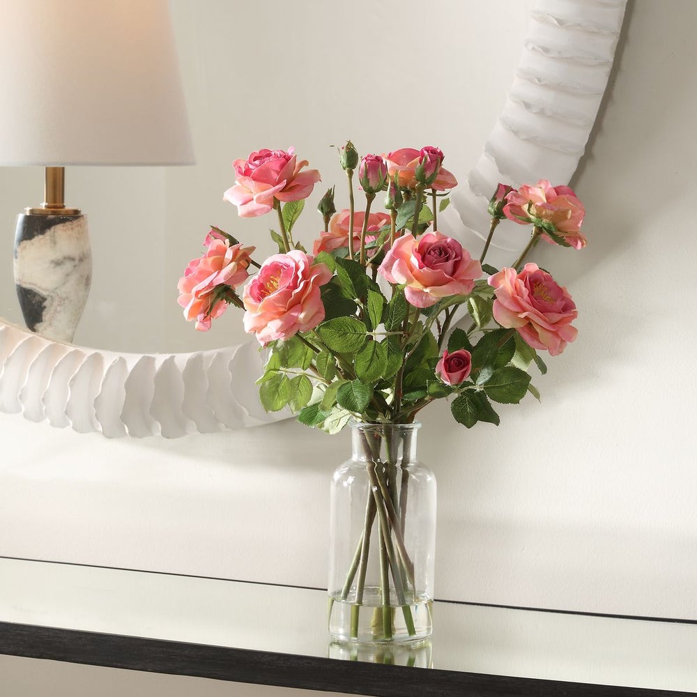 Uttermost Adoration A Symbol Of Love Rose Bouquet In Glass Jar - Image 1