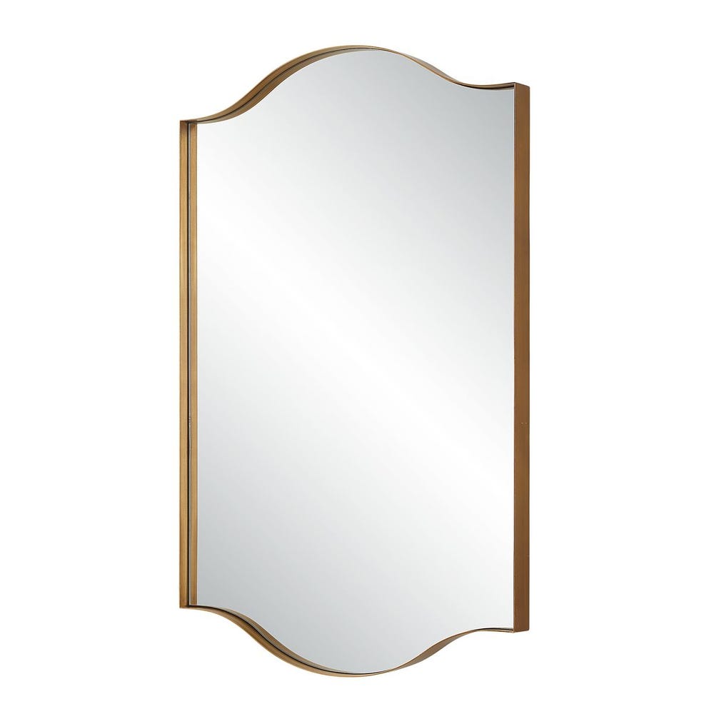 Casa Bella Living Warm Brushed Gold Gracefully Arched Mirror - Image 3