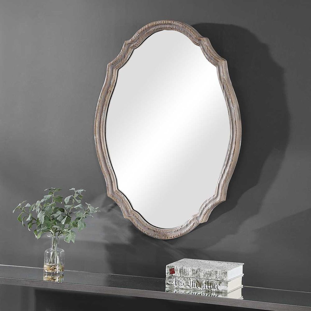 Casa Bella Living Metallic Gold With Light Antiquing Mirror - Image 1