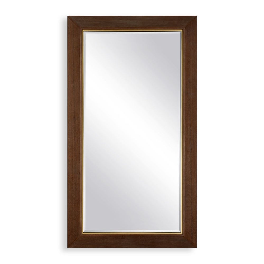 Uttermost Matheson Walnut with Brushed Gold Accents Framed Mirror - Image 3