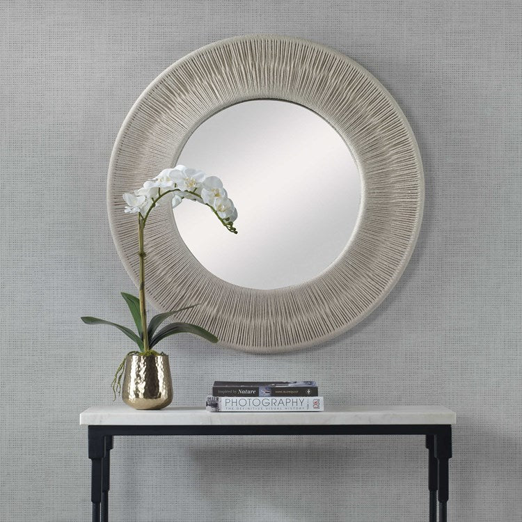 Uttermost Sailor’s Knot White Rope Small Round Mirror - Image 3