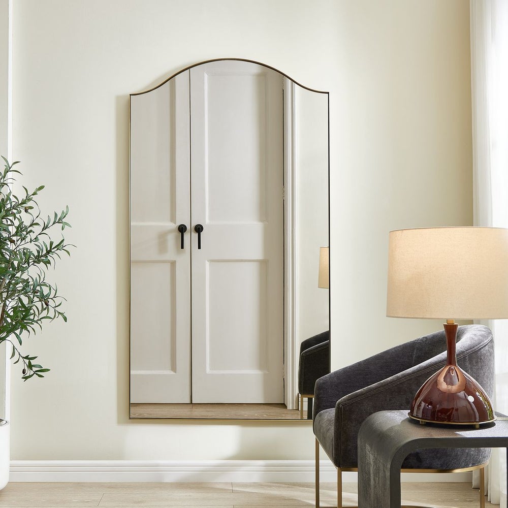 Uttermost Mallorca Brushed Brass Framed Mirror - Image 2