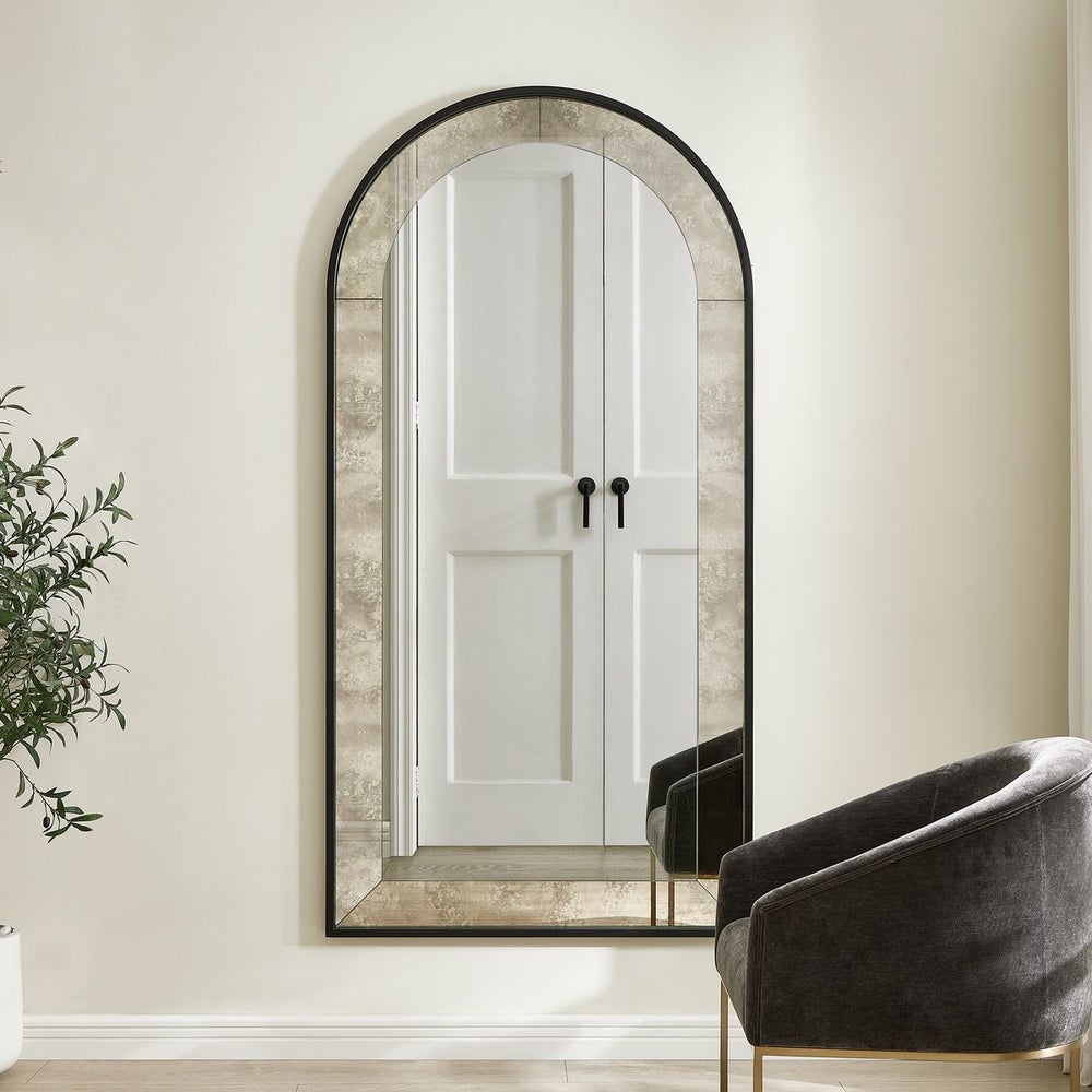 Uttermost Marlowe Oversized Arch Black Iron Mirror - Image 1